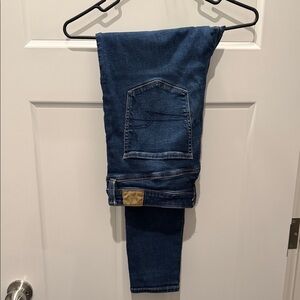 American Eagle Outfitters Dark Blue Skinny Jeans - Classic Stretch Denim